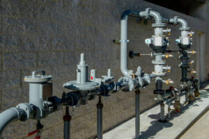 natural gas entry for a large building.